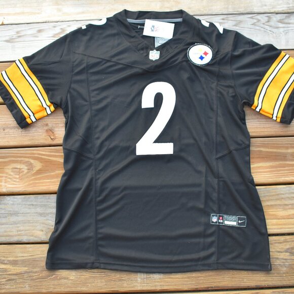 New! Justin Fields Pittsburgh Steelers Black Football Jersey Adult Men's Sizes - Picture 2 of 2